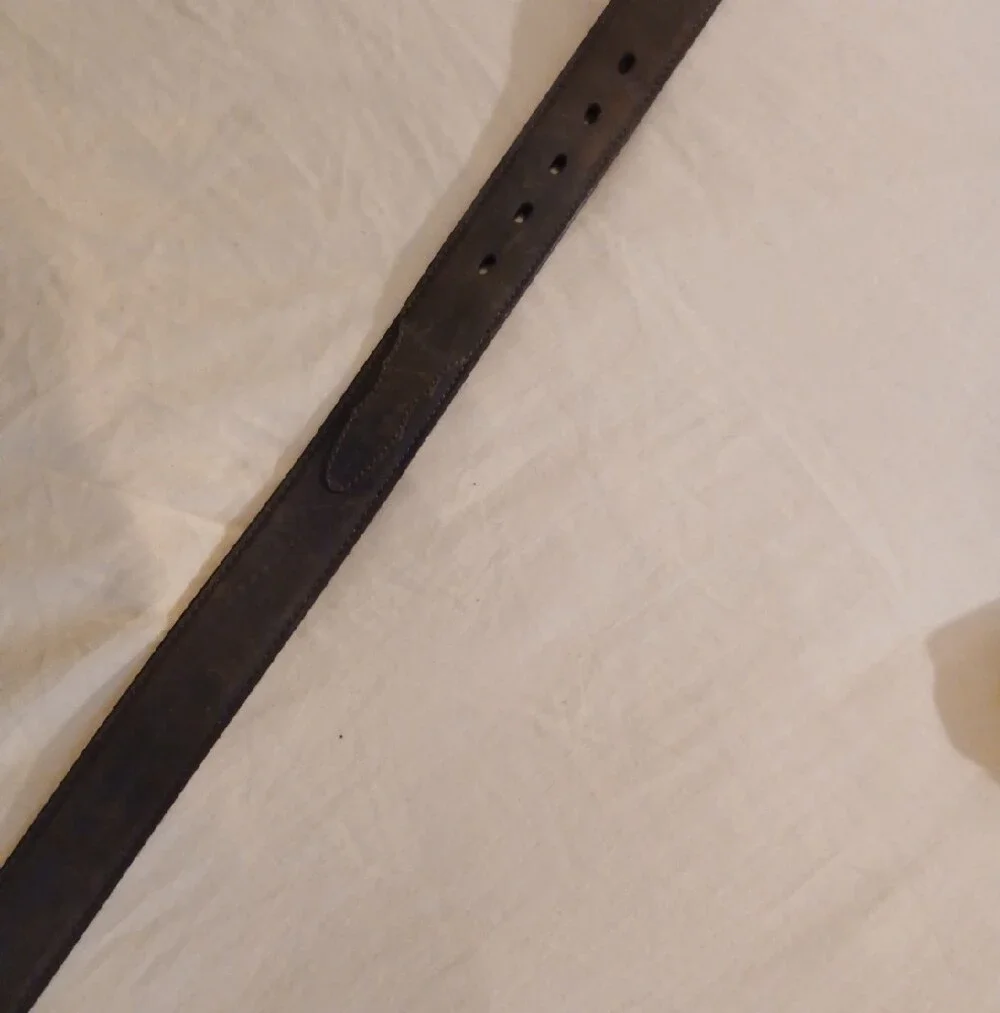 3D Belt Co. Brown Leather Belt with Decorative Buckle